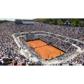 Un partido de tenis en el ATP de Roma
