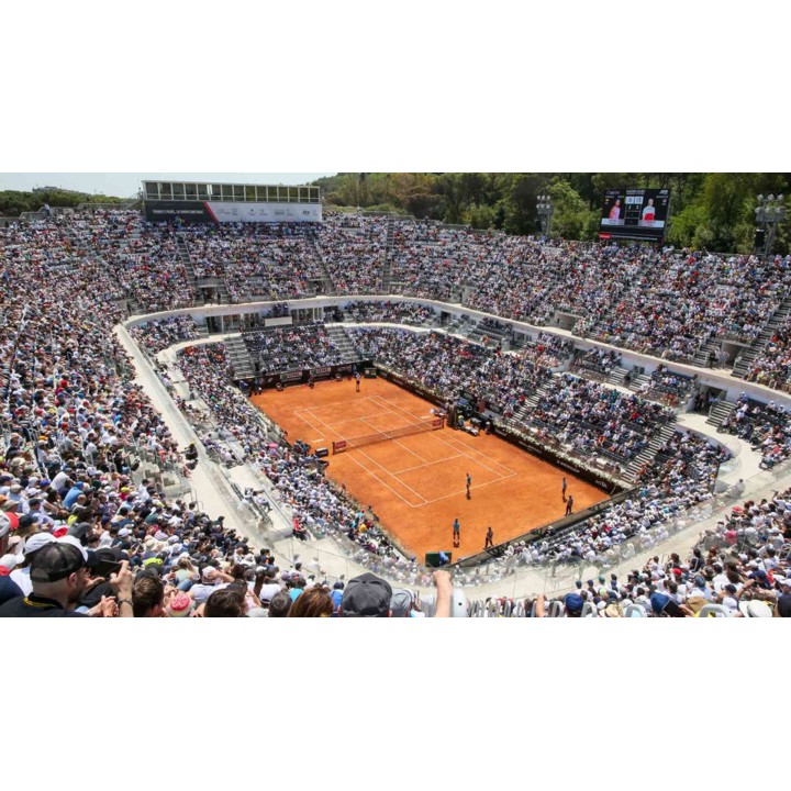 Un partido de tenis en el ATP de Roma